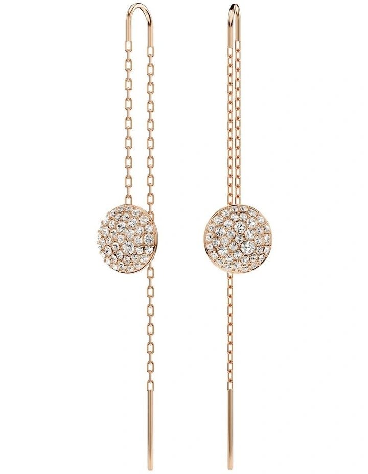 Meteora Drop Earrings Rose Gold-Tone Plated in White