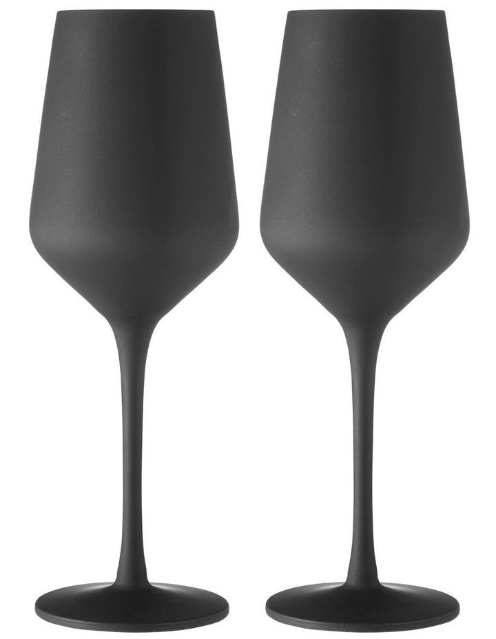 Aurora Wine Glass 2 Pack in Matte Black