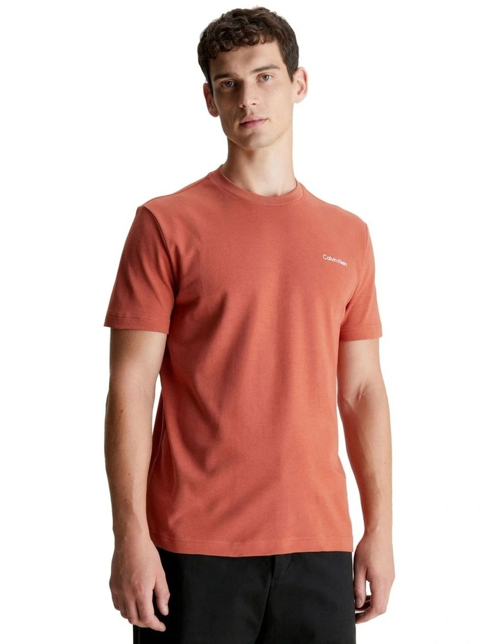 Micro Logo Interlock T-shirt in Copper Sun