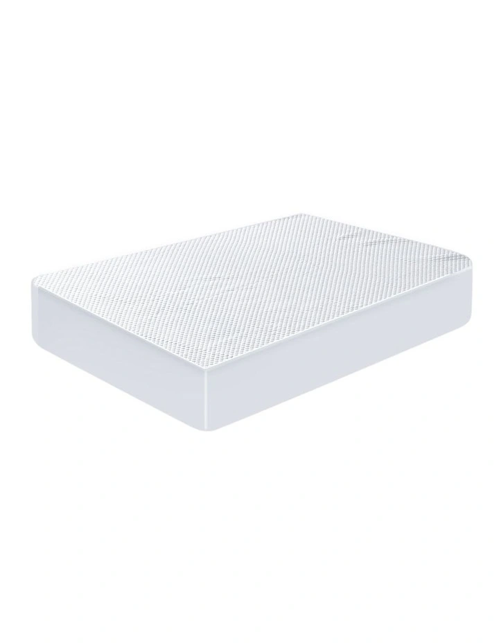 Mattress Protector Topper Polyester Cool Fitted Cover Waterproof King in White