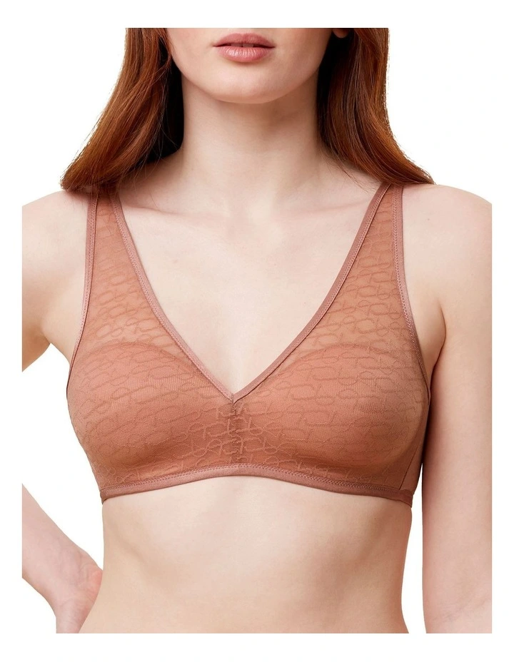 Signature Sheer Padded Ex Bra in Toasted Almond