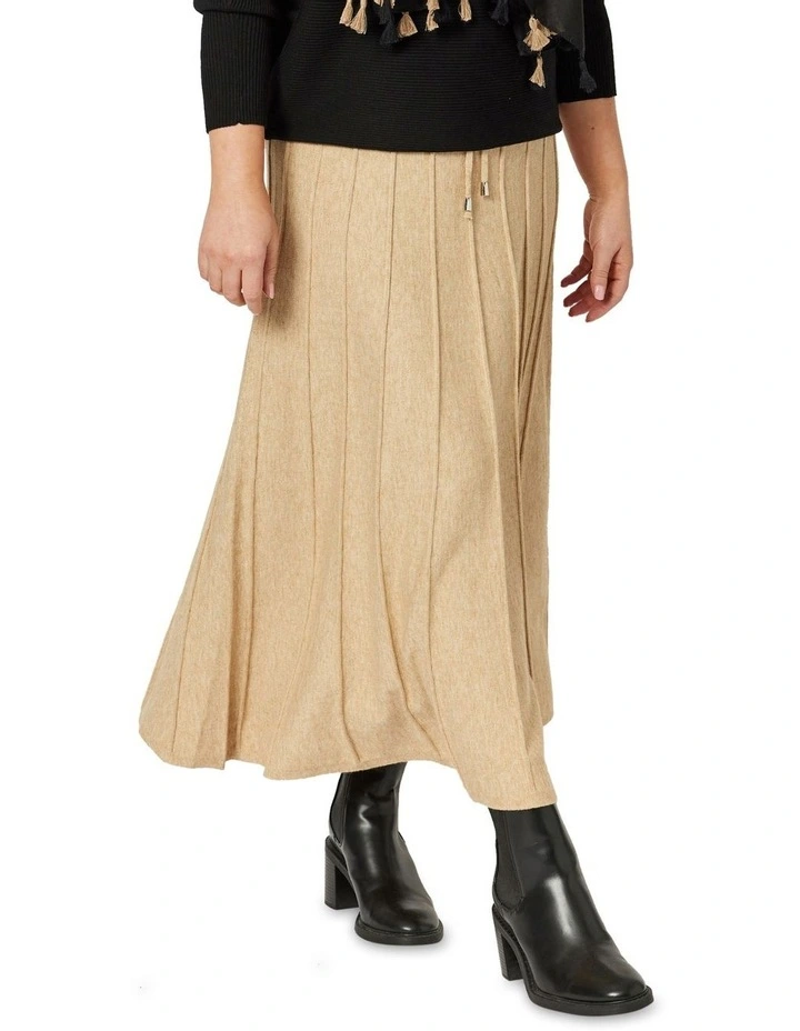 Kate Knit Skirt in Caramel