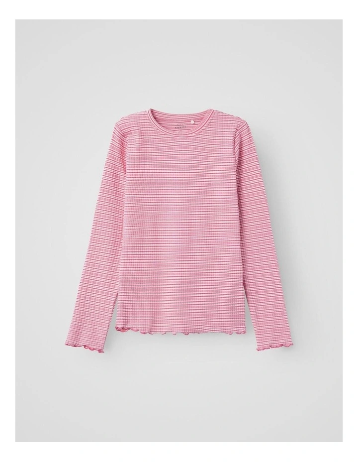 Emma Long Sleeve Top in Pink Flambe