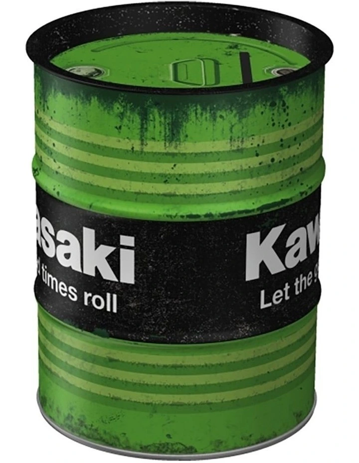 Kawasaki Let The Good Times Roll Money Box 11.5cm in Green