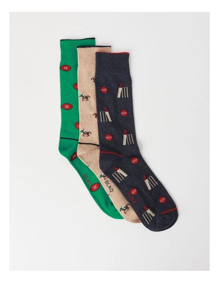 3 Pack Summer of Sports Socks in Assorted