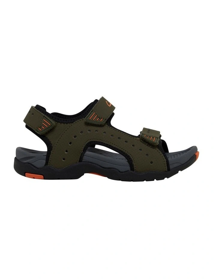 Terry Sandals In Khaki Green