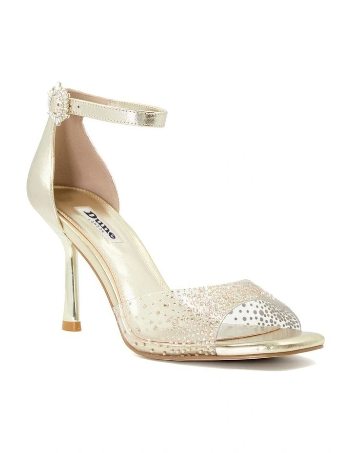 Meghan Heeled Sandal in Gold