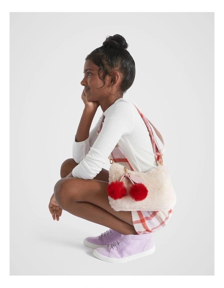 Faux Fur Cherry Bag in Multi