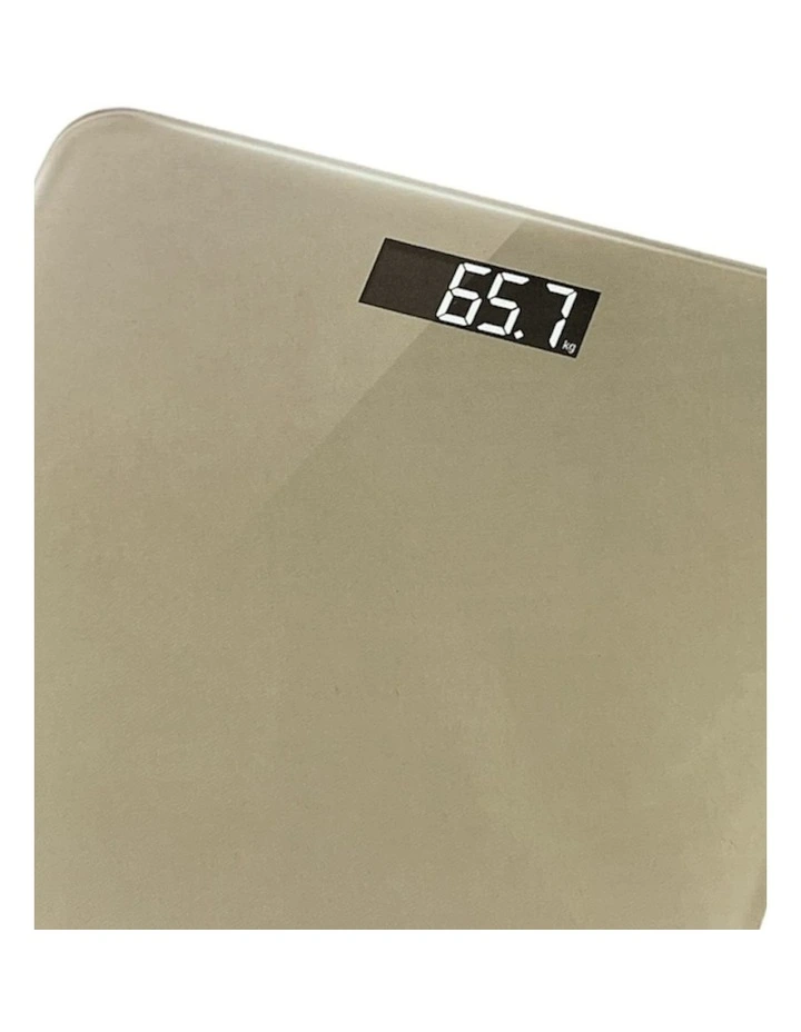 Digital Tempered Glass Body Bathroom Scales 180kg in Taupe
