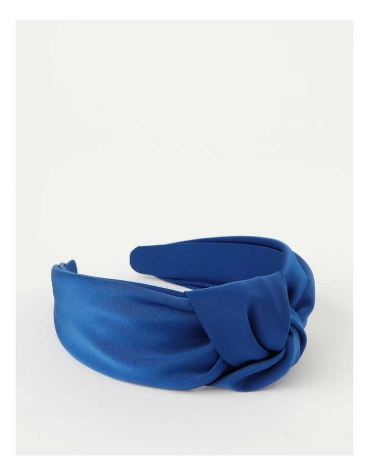 Knot Detail Headband in Cobalt