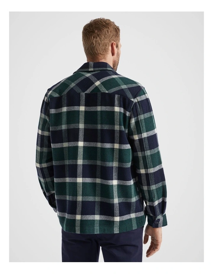 Flannel Overshirt in Midnight Plaid