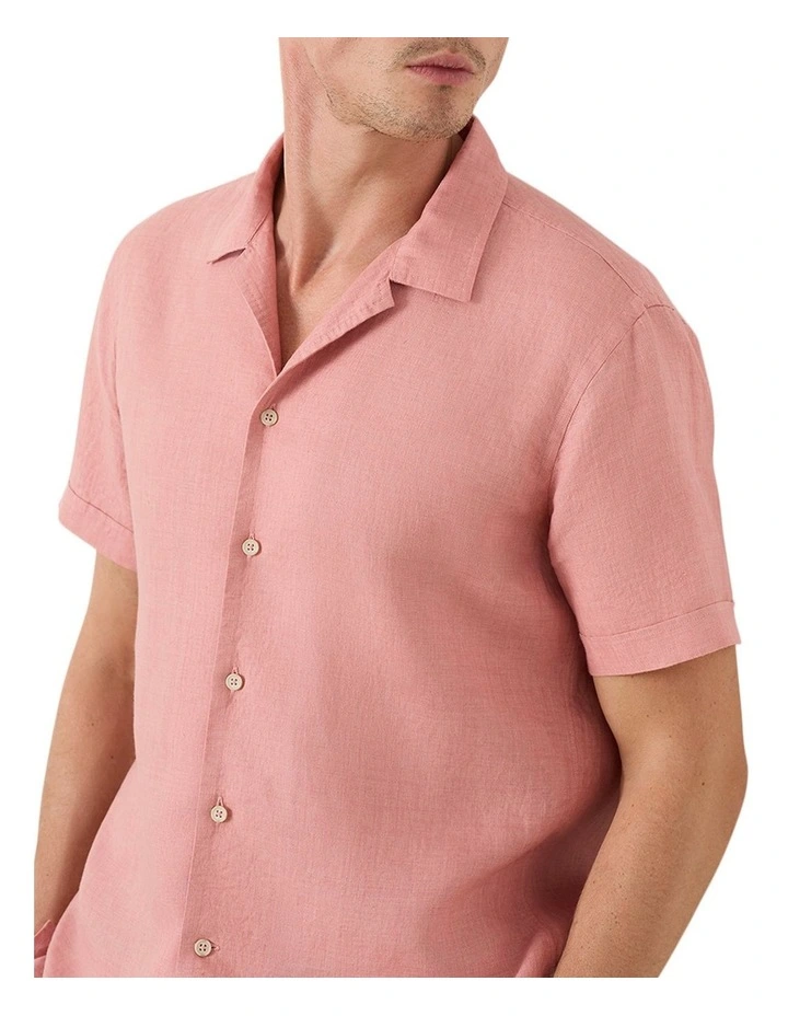 Marini Camp Short Sleeve Collar Shirt in Sorrento Sandstone