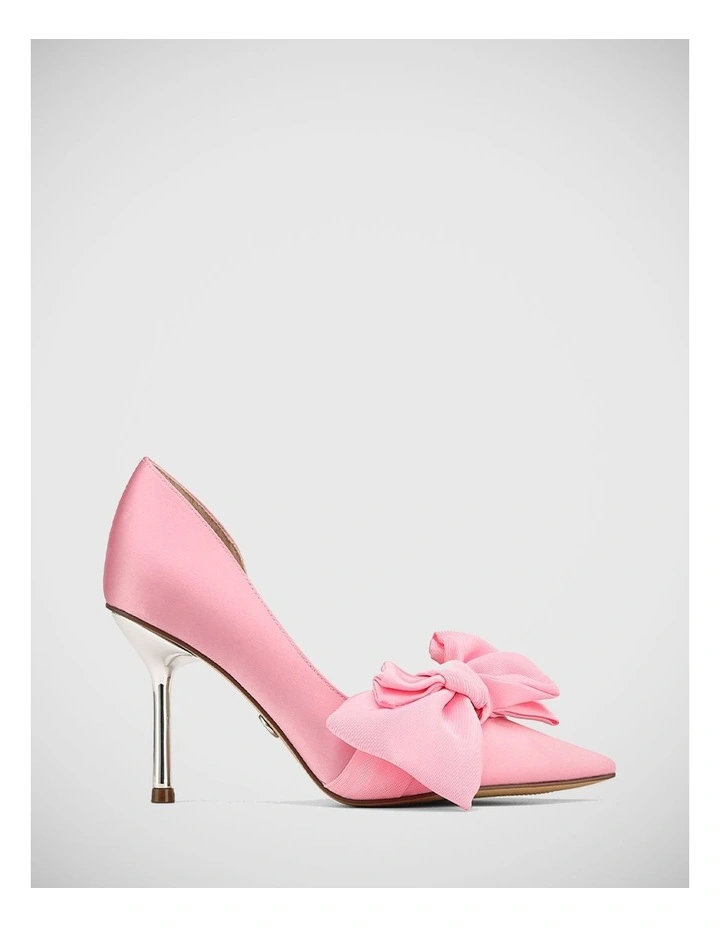 Quinni Recycled Satin Heel in Pink