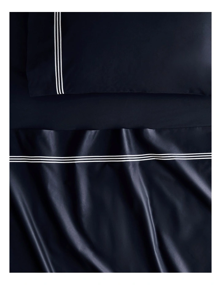 Palais Lux Flat Sheet in Midnight