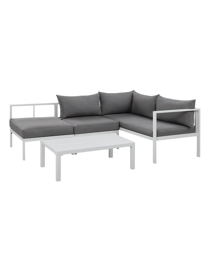 4 Piece Outdoor Sofa Set in White