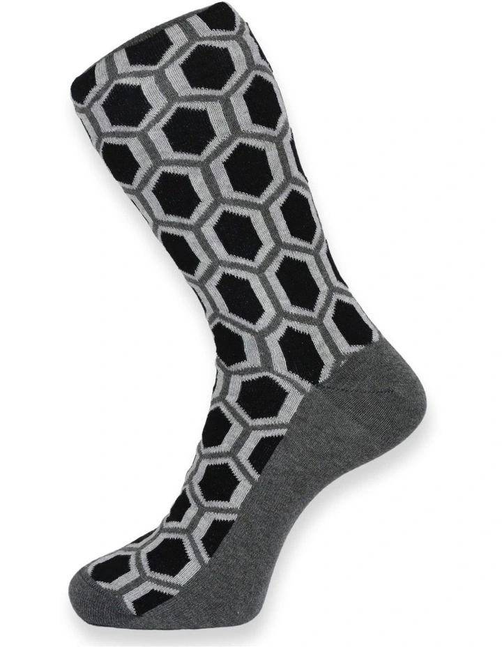 Cell Socks in Black