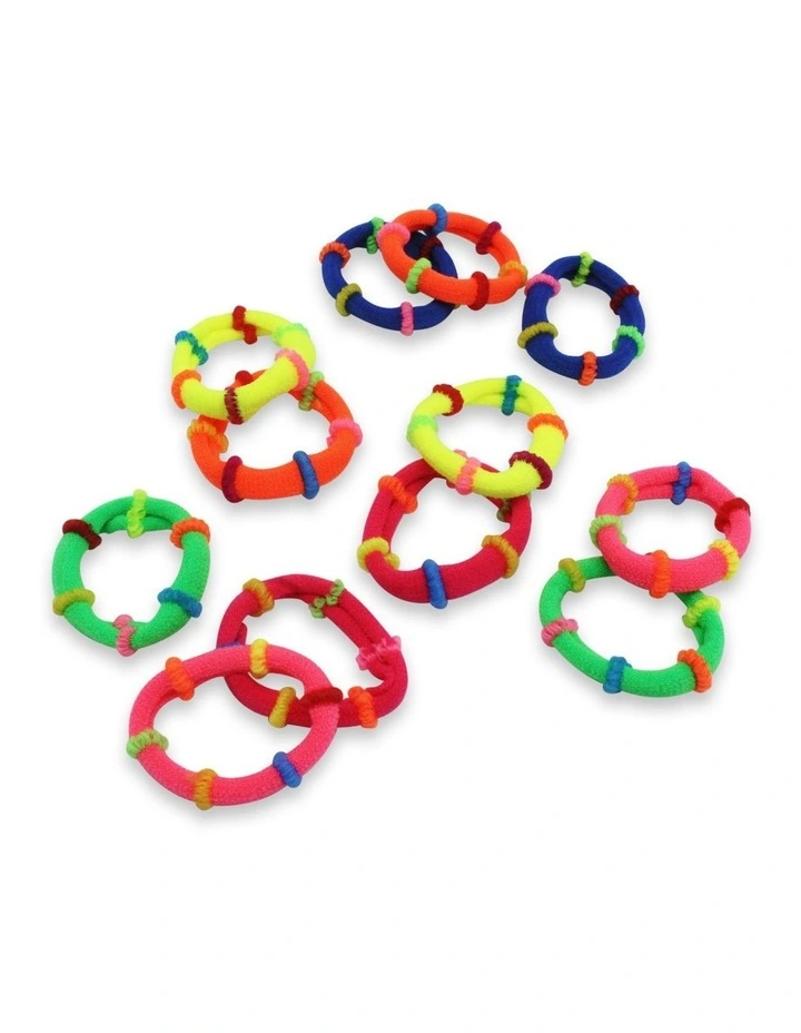 Bow Clips and Elastic Hair Ties Pack in Multi