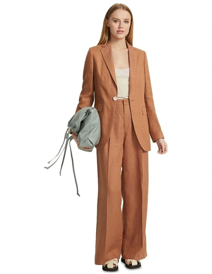 Lola Linen Jacket in Copper