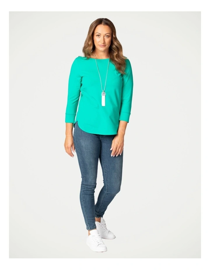 Eternity Modal Cotton Bind Top in Emerald