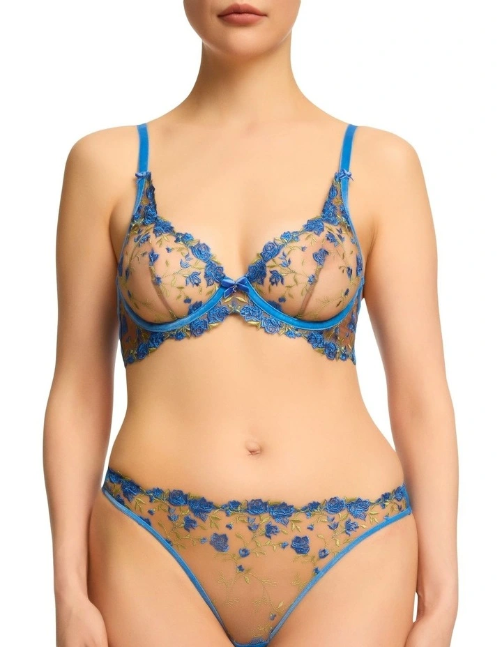 Rosewyn Plunge Bra in Charming Blue