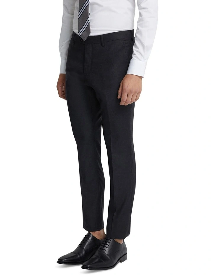 Hopkins Wool Suit Trousers in Charcoal