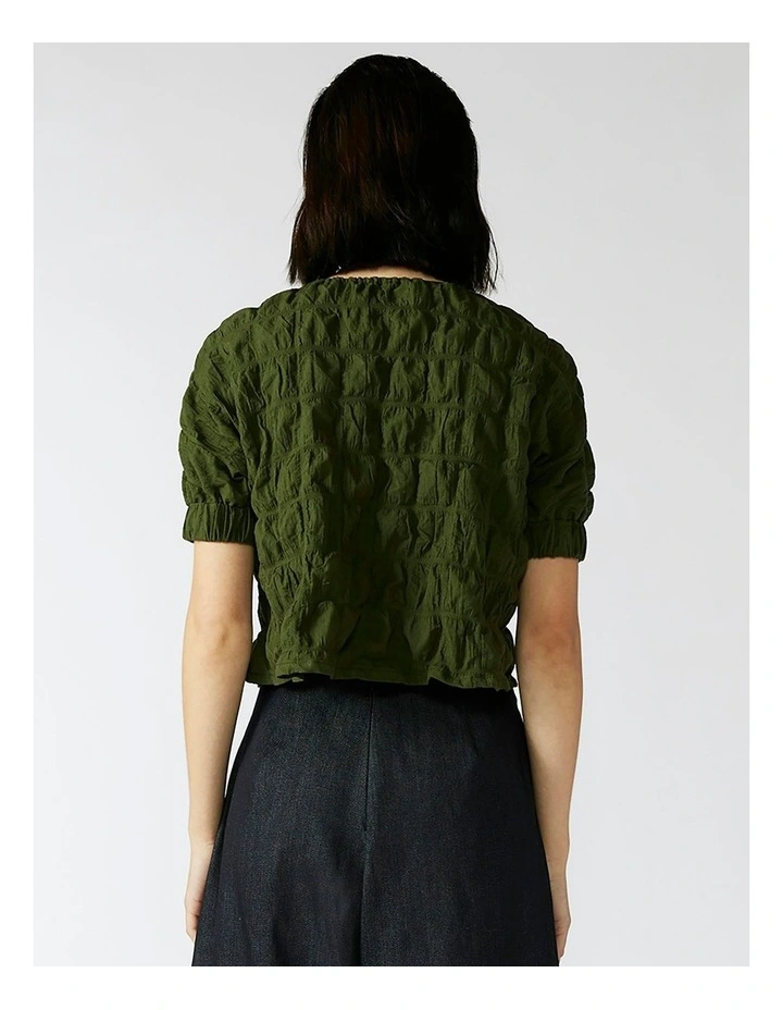 Fernery Short Sleeved Top in Green