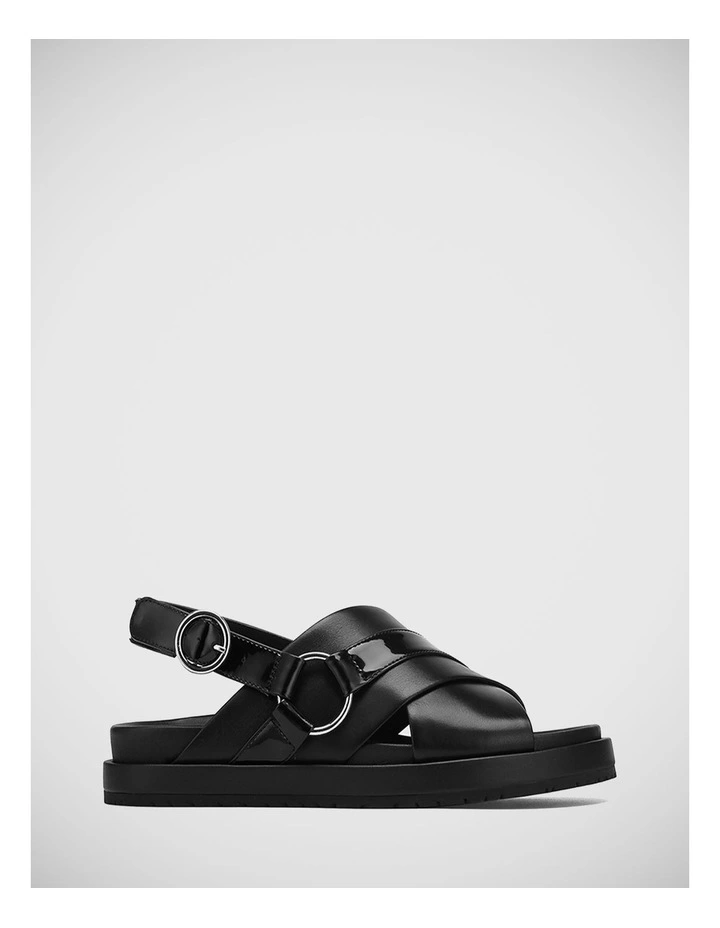 Brigid Leather Sandal in Black