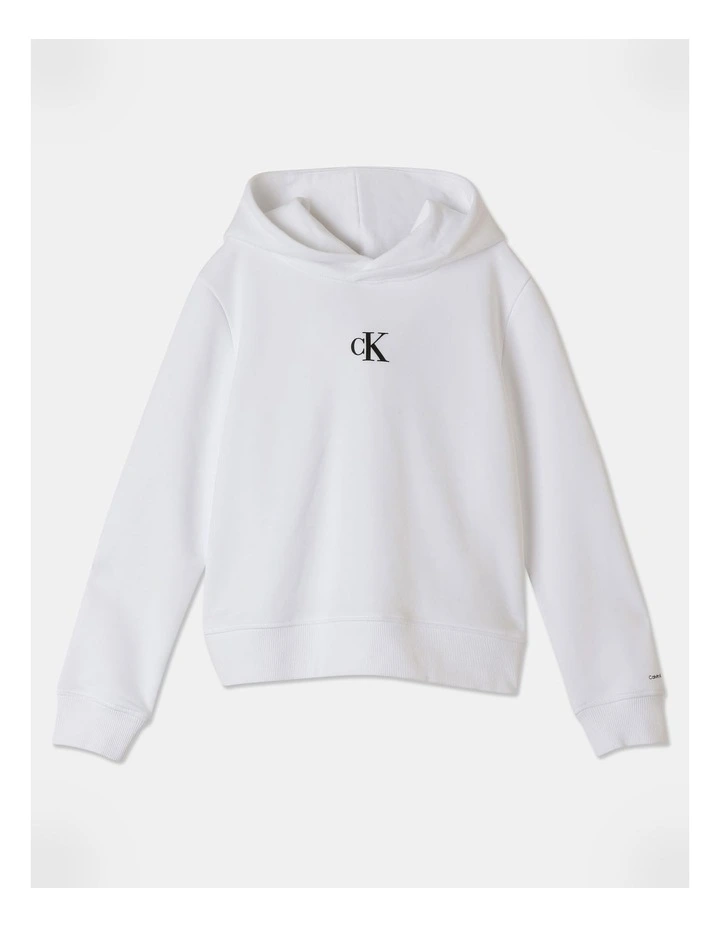Boxy Hoodie in Bright White