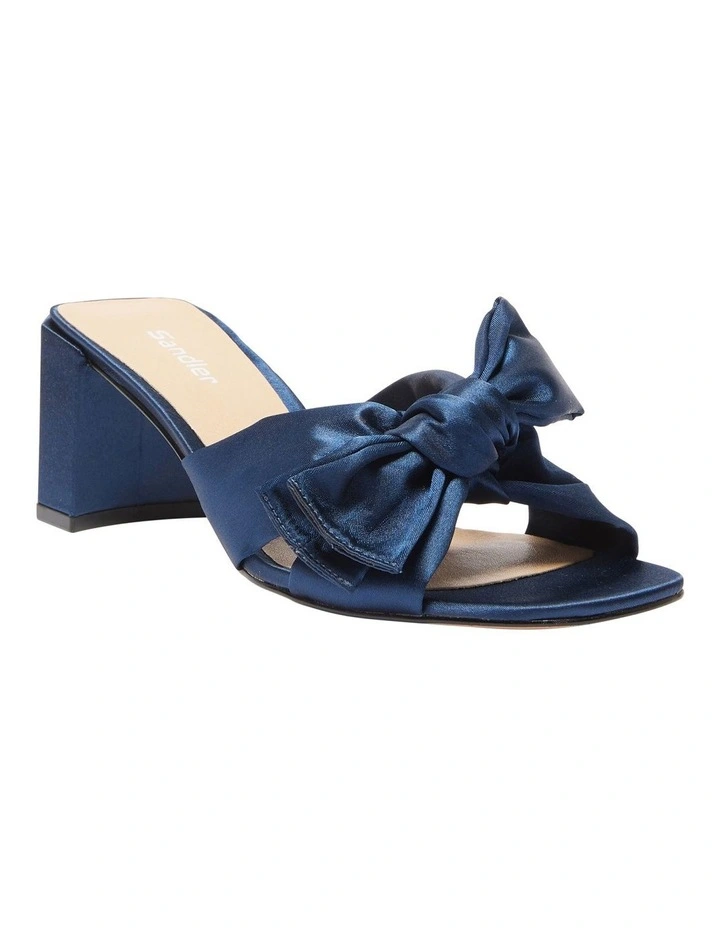 Aria Sandals in Navy Satin