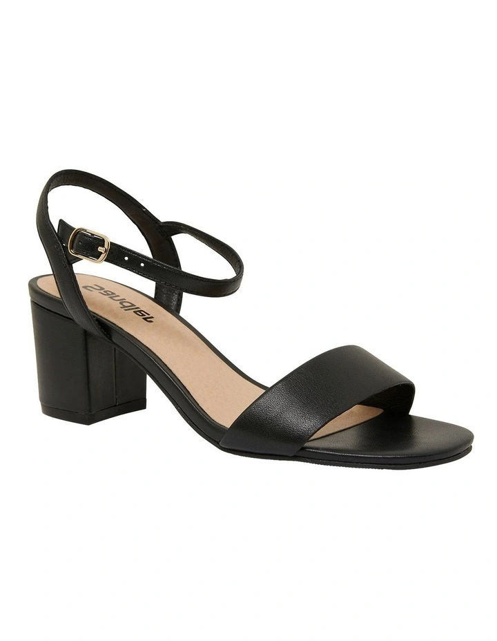 Heather Sandals in Black Leather