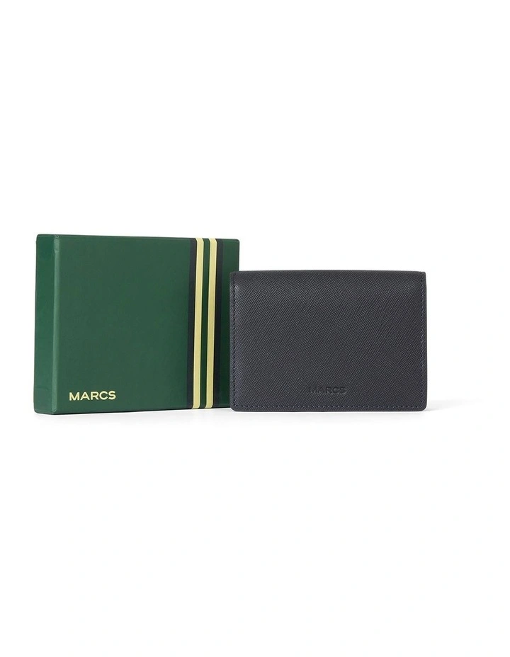 Hudson Leather Wallet in Navy