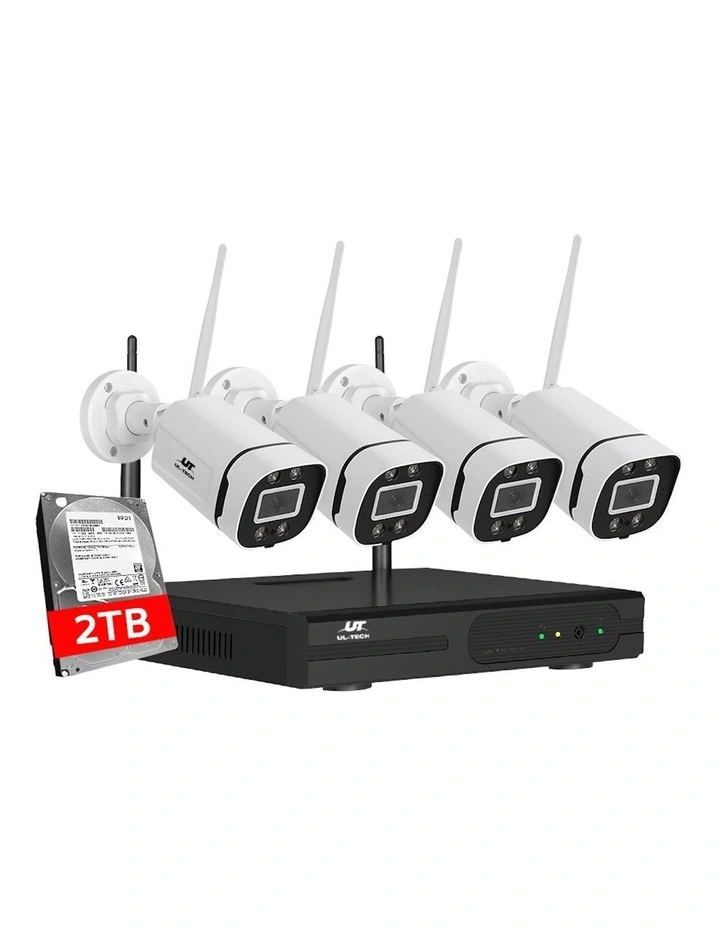 UL-tech 3MP Wireless CCTV 8CH 4 Security Camera 2TB