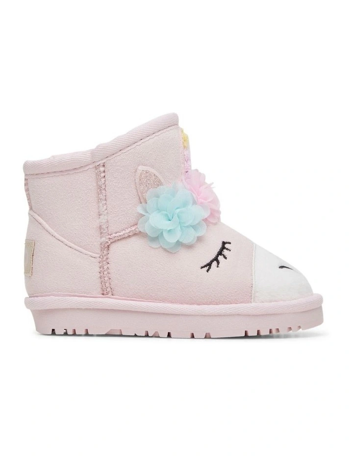 Chilly Unicorn Slipper Boot in Blush
