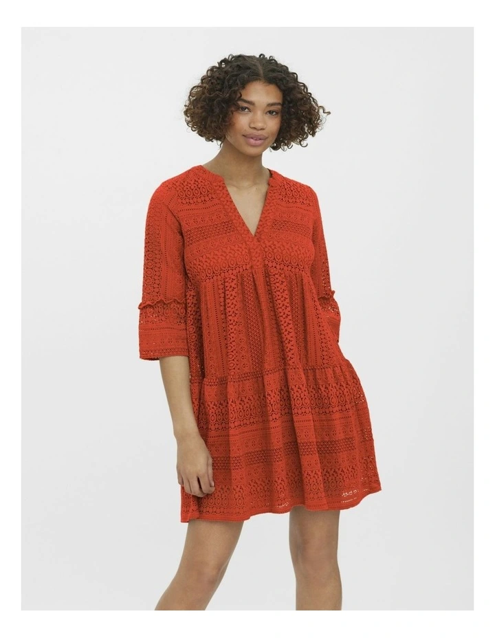 Honey Lace Tunic in Spicy Orange