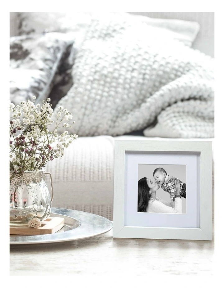 Photo Frame 15x15/10x10cm in White