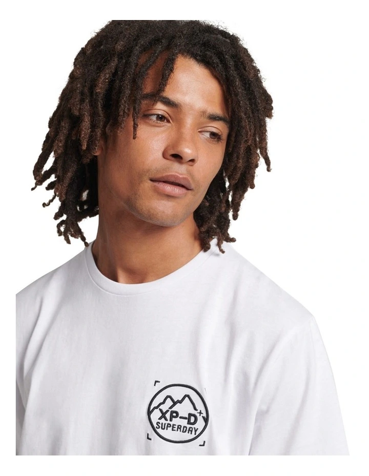 XPD Embroidered Loose Tee in Optic