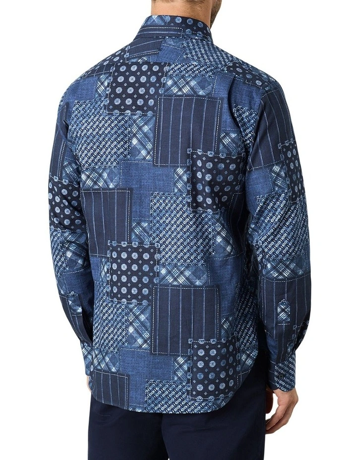 Trevisano Printed Shirt in Blue