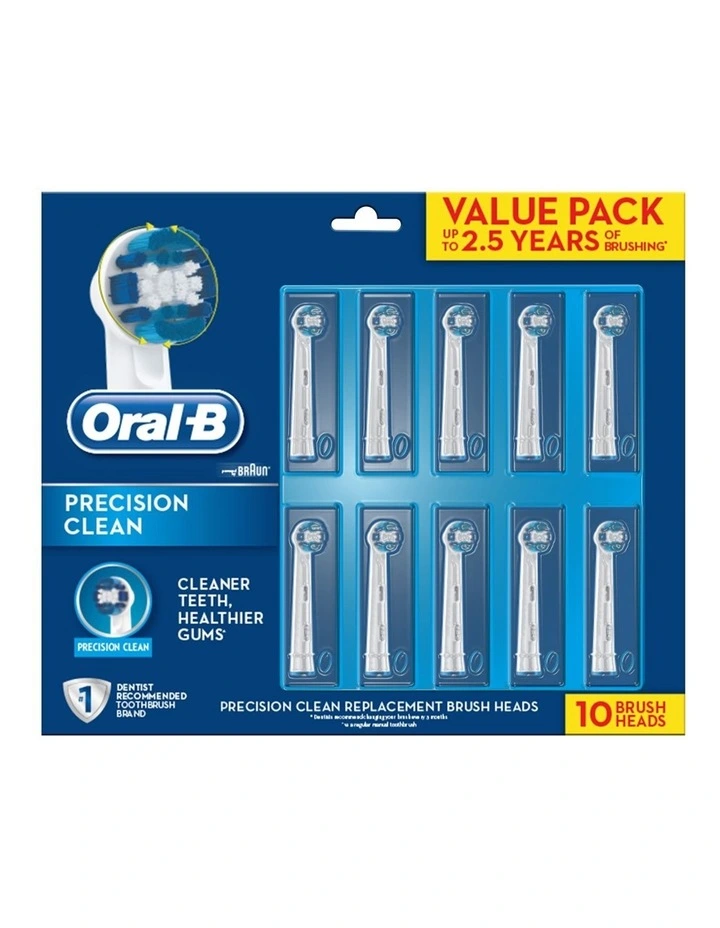 Precision Clean Replacement Brush Heads REFILLPREC10 10 Pack in Blue