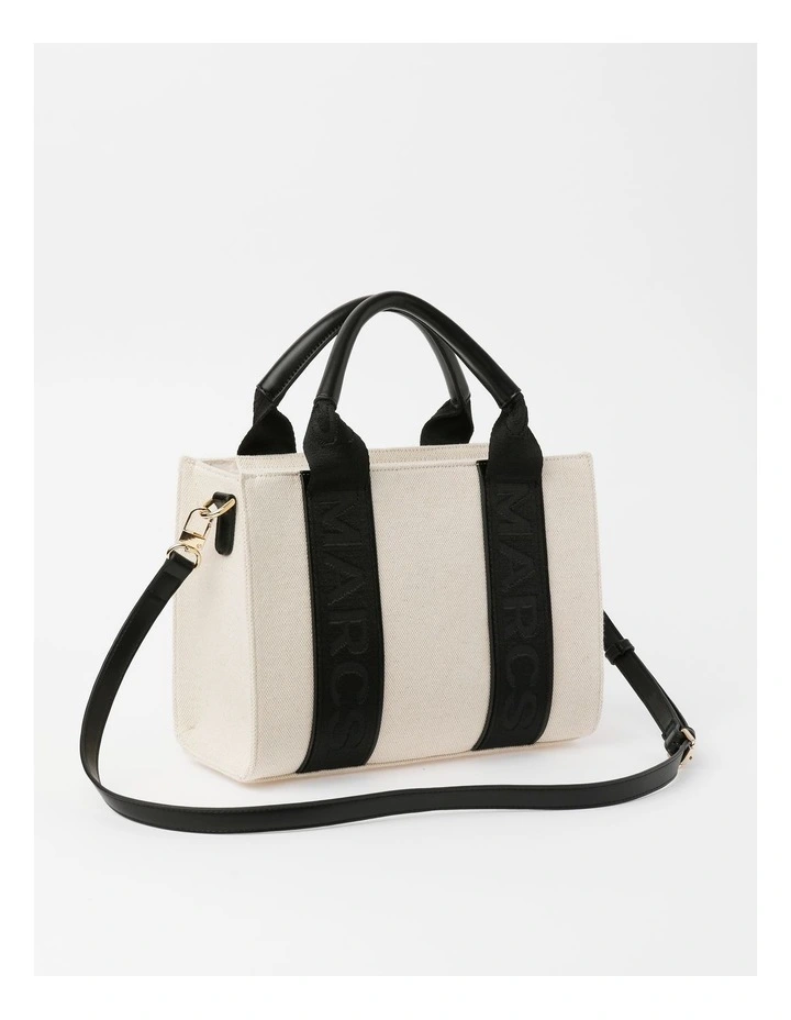 Barbados Top Handle Tote Bag in Black