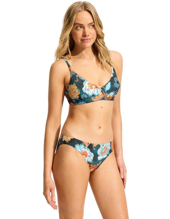 Spring Festival Twist Front Bralette in True Navy