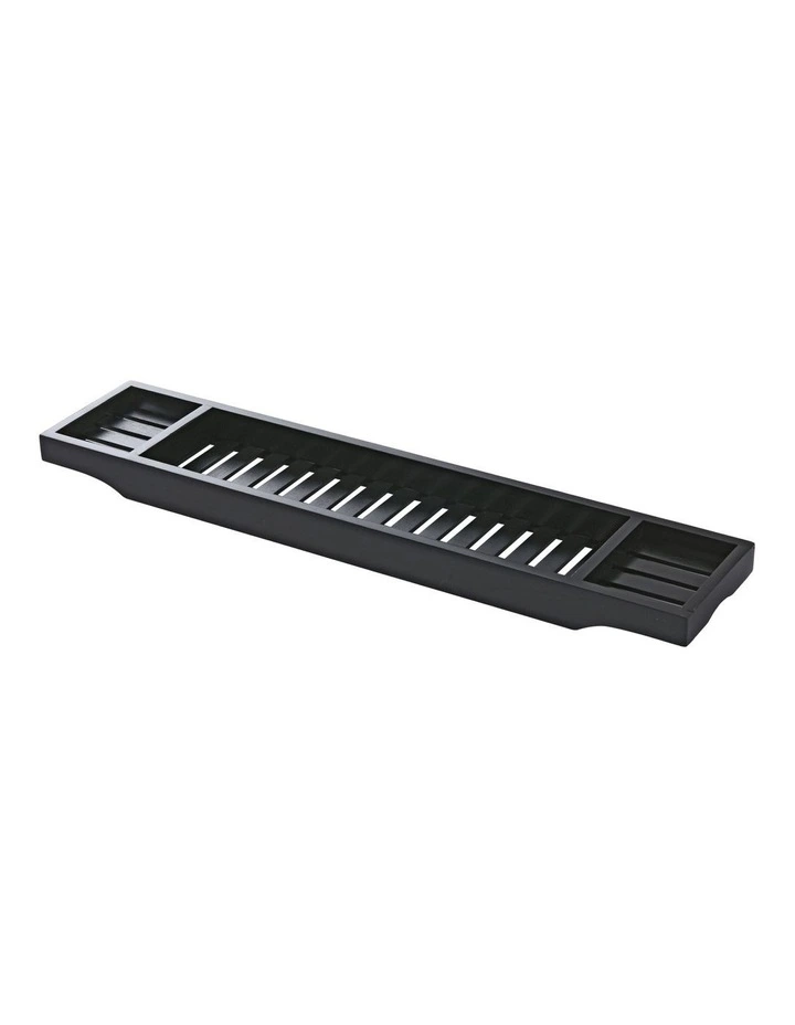 Essential Bamboo Bath Caddy 70x15x4.5cm in Black