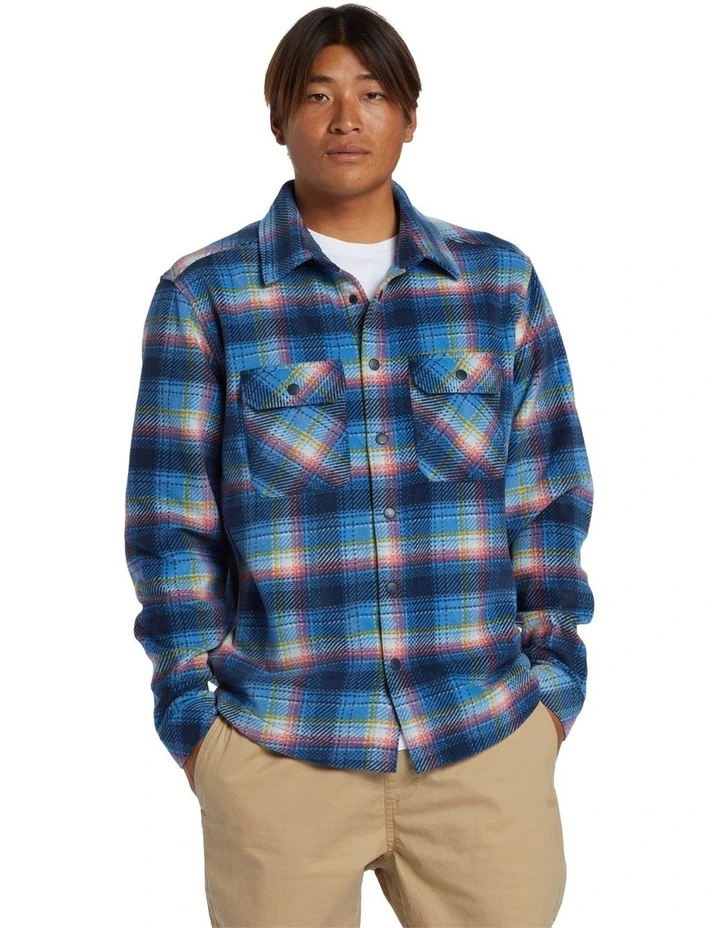 Surf Days Long Sleeve Fleece Shirt in Star Saphire