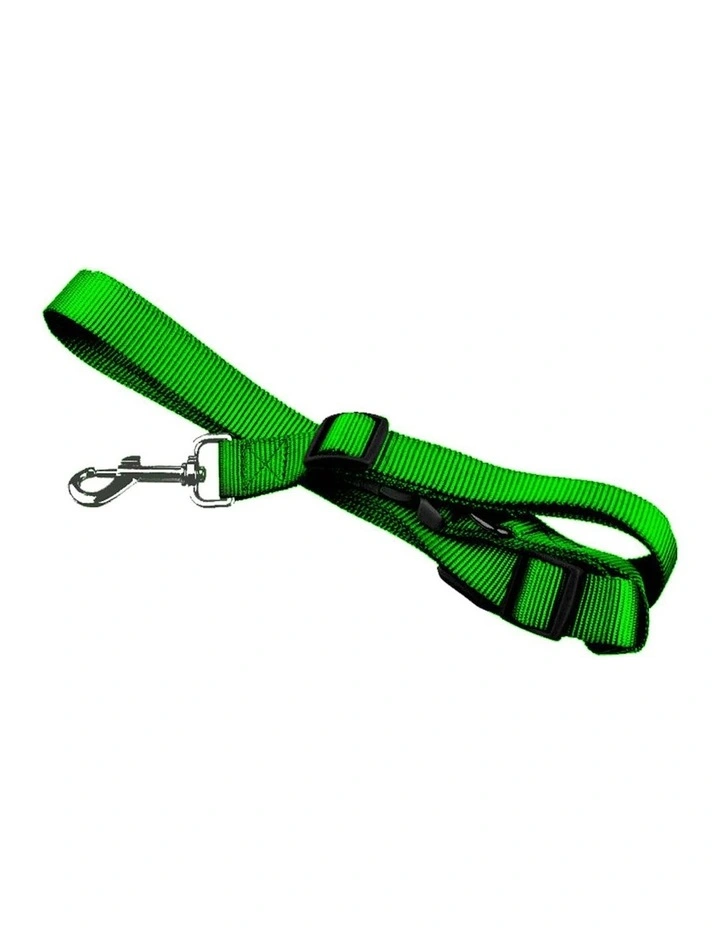 Adjustable Dog Waist Belt Leash in Green
