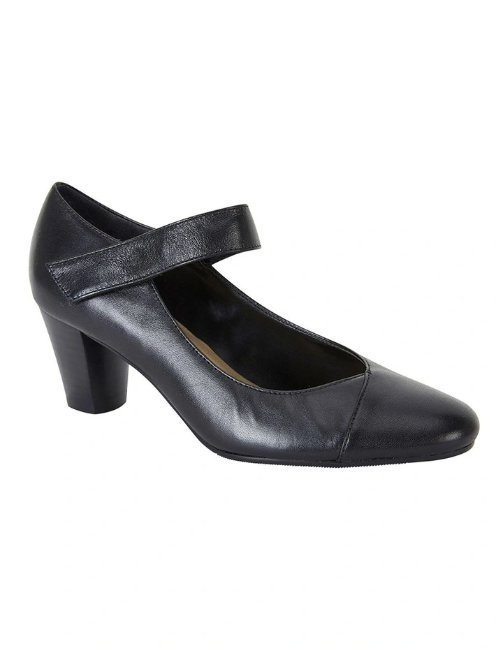 Megan Black Glove Heeled Shoes