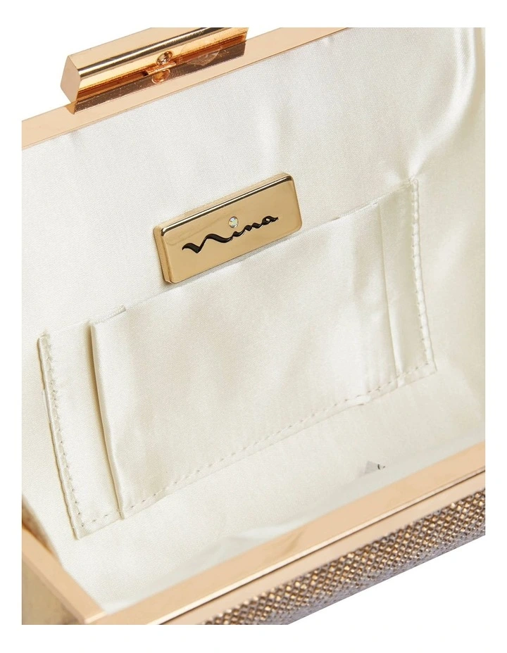 Winslet Gold Beaded Clutch