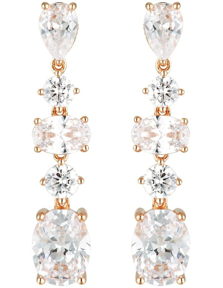 Iconic Bridal Christina Earrings Rose Gold