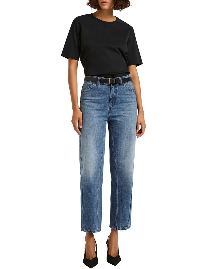 Danielle Barrel Leg Jeans in Frost Blue