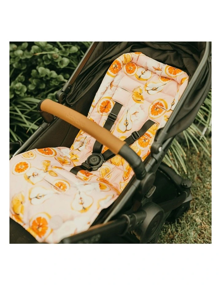 Reversible Pram Liner in Tutti Frutti
