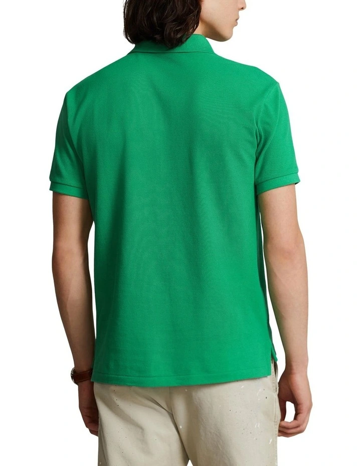 Classic Fit Mesh Polo Shirt in Green