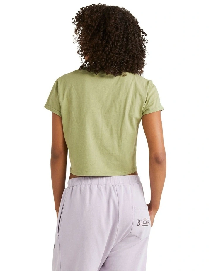 Tahiti Crop Tee in Light Avocado